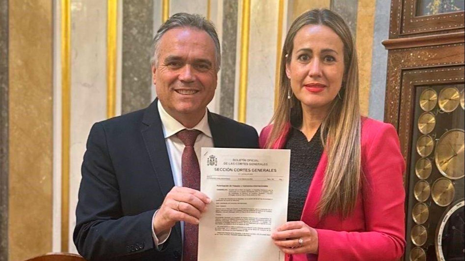 Los diputados nacionales del PP de Huelva, Bella Verano y Manuel García Félix.