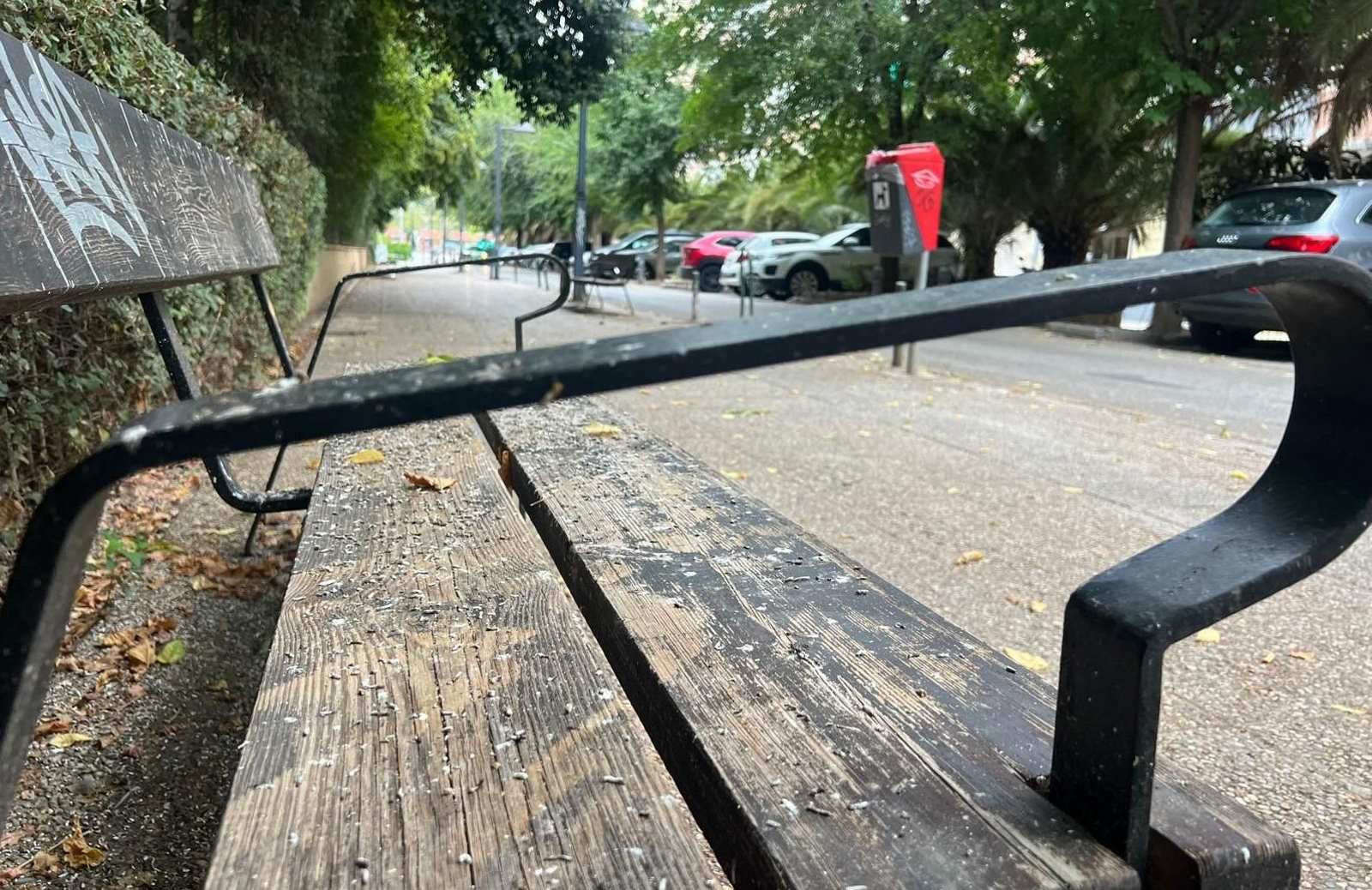 Banco en el Callejón del Ángel.