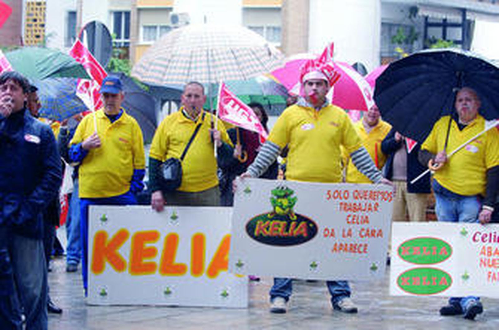 Manifestación de trabajadores de Kelia, el pasado 22 de enero, en Sevilla.