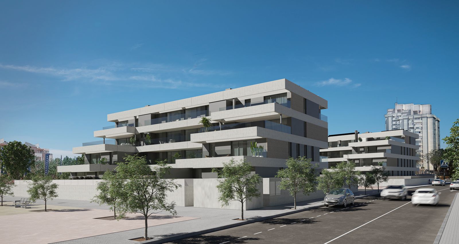 La promoción de viviendas Gradia de Aedas Homes en la avenida de Jerez de Sevilla capital