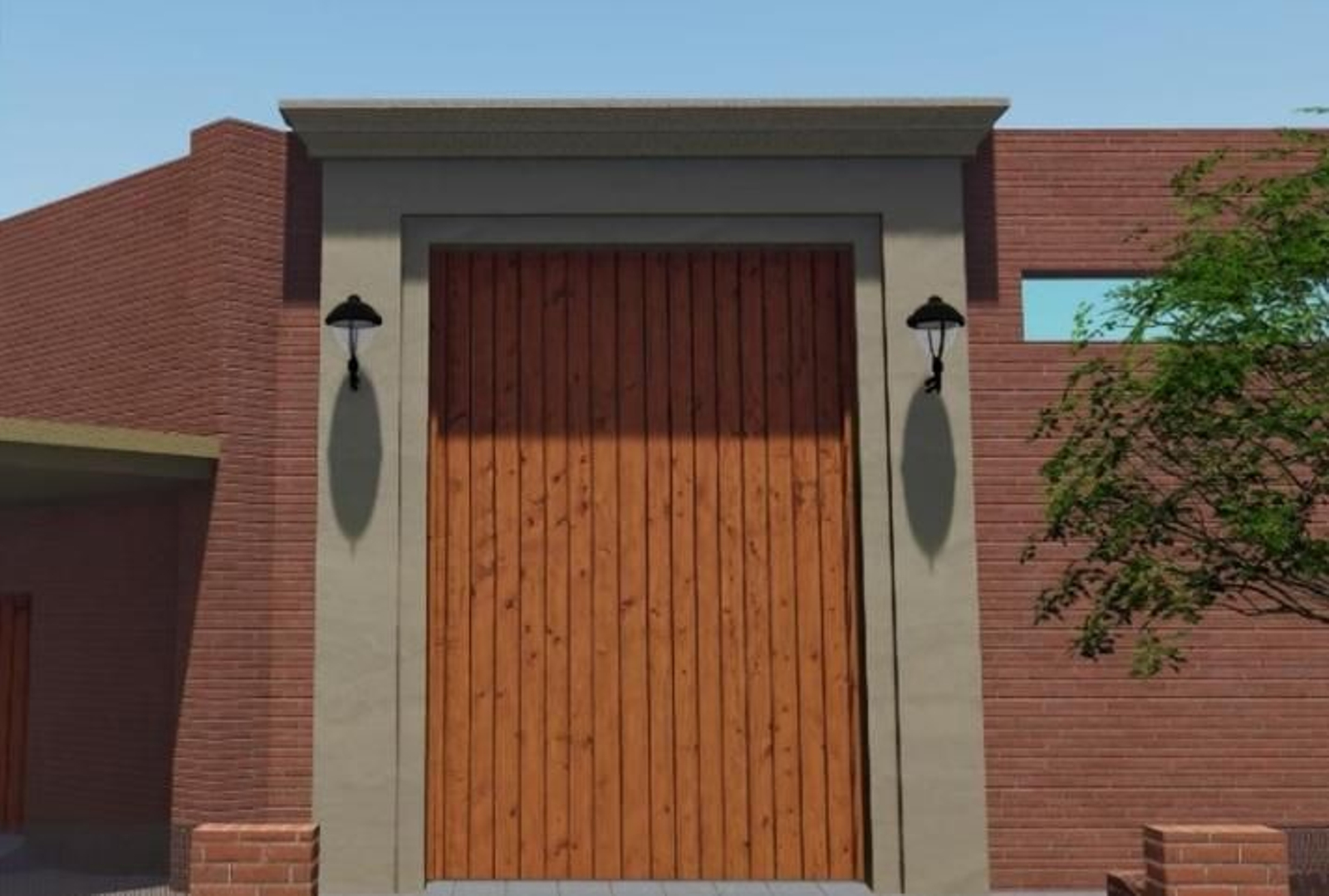 Detalle del proyecto de la futura puerta del templo