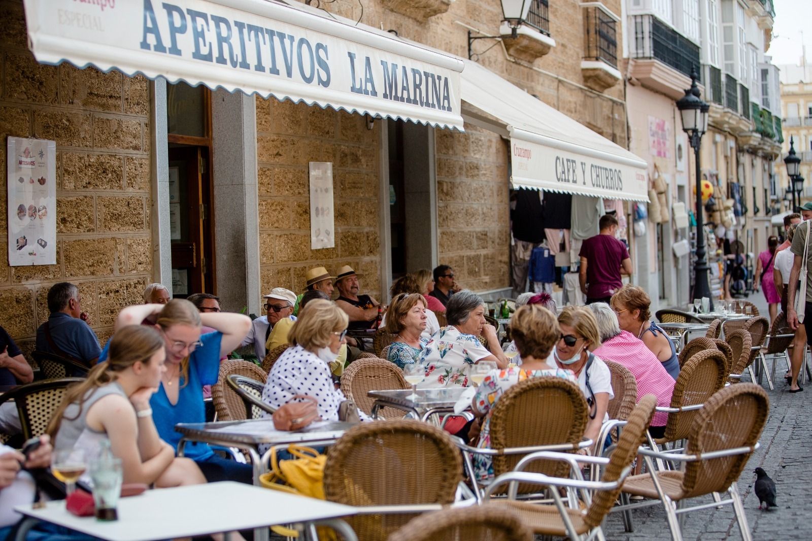 Una terraza  en Cádiz.