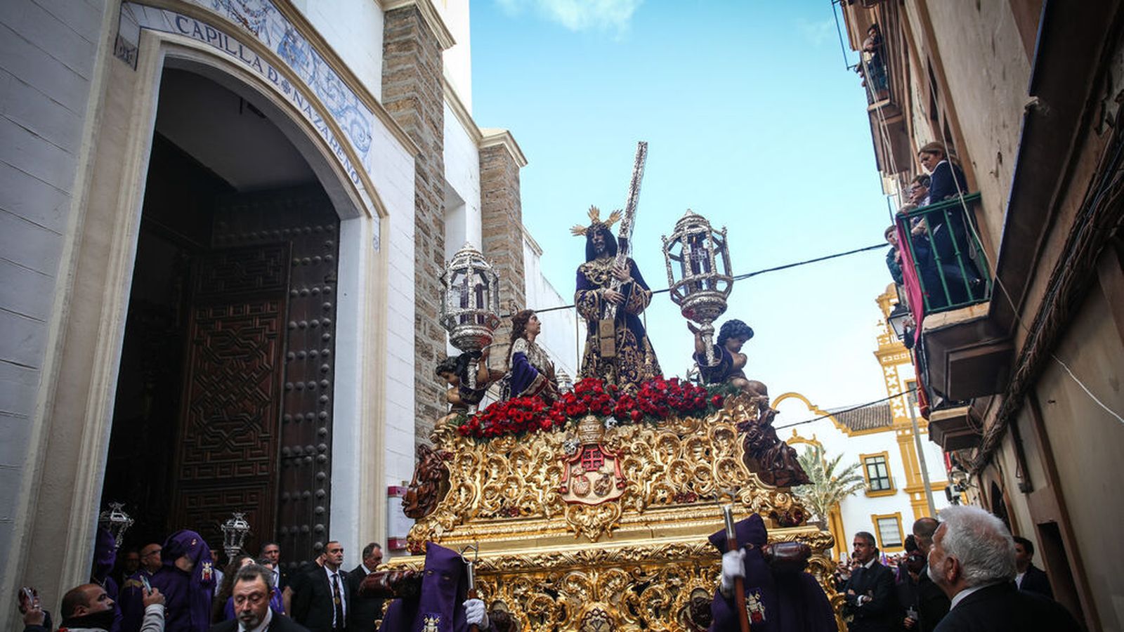 El Nazareno, a su salida de Santa María el Jueves Santo de 2019