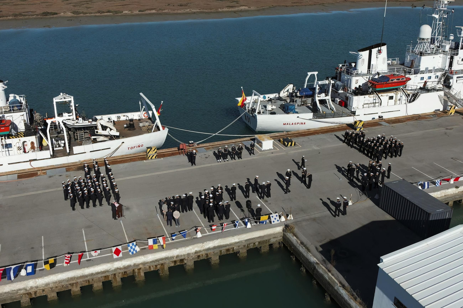 50 aniversario de los buques hidrográficos 'Malaspina' y 'Tofiño' en la Base Naval de La Carraca, en San Fernando