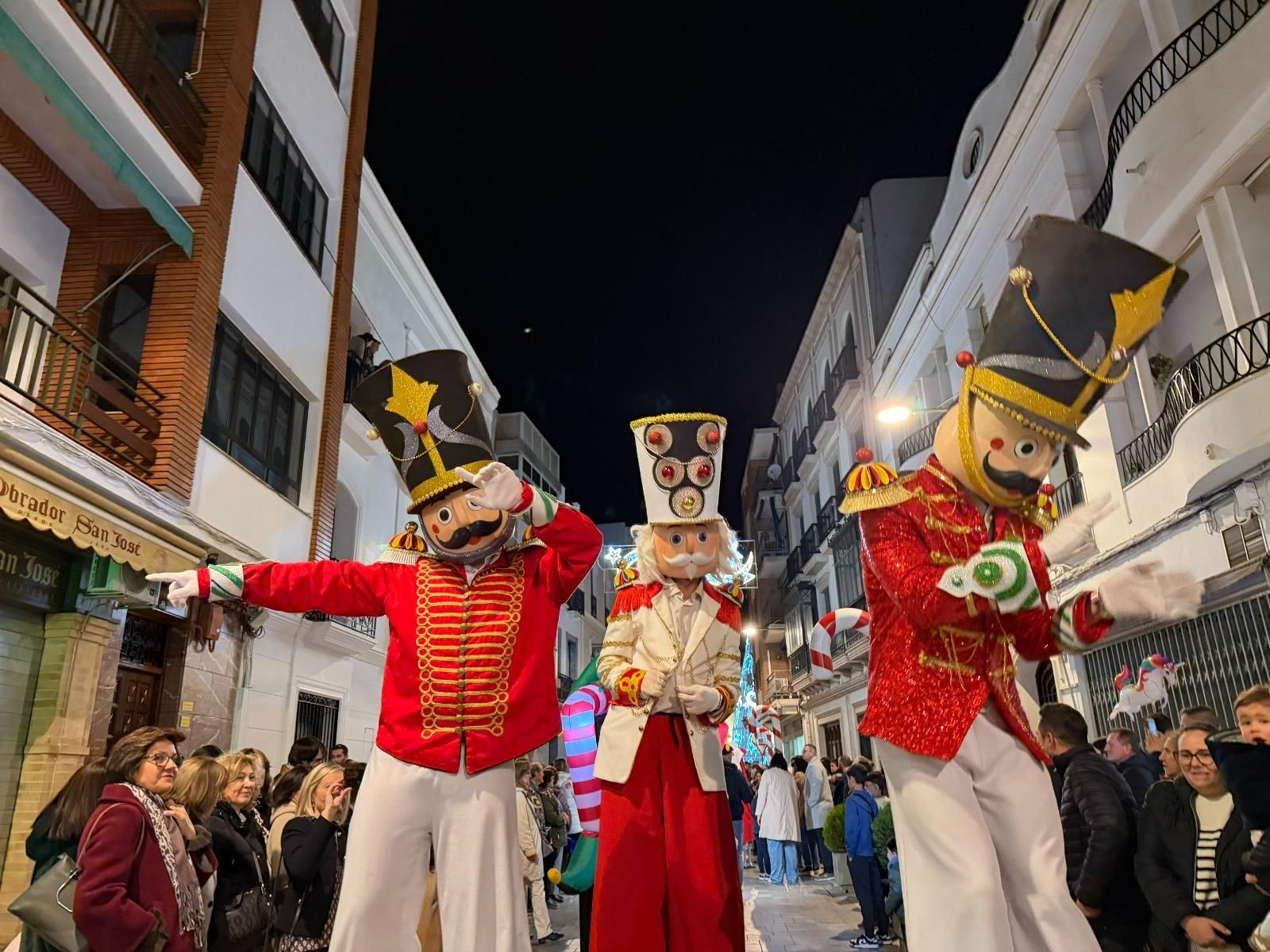 Inauguración del alumbrado especial de Navidad en Montilla