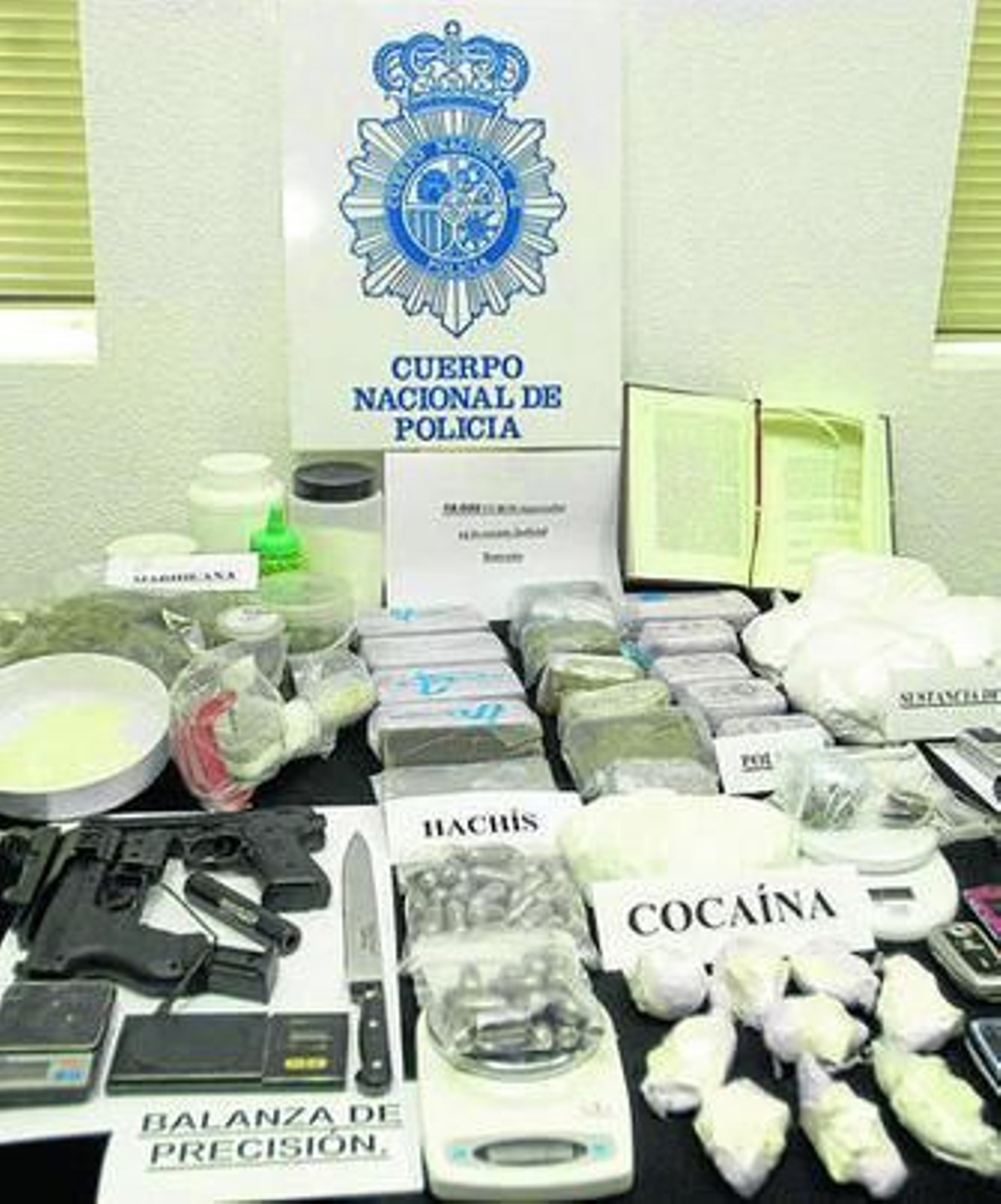 Droga incautada en una operación policial en Córdoba. Droga incautada en una operación policial en Córdoba.