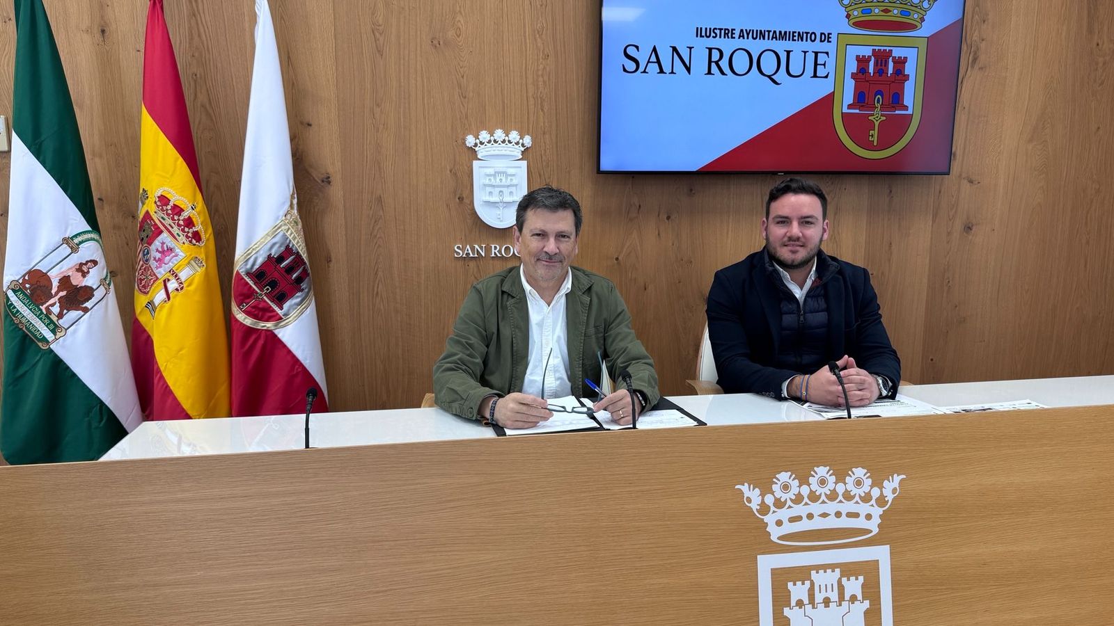 David Jurado (izq.) y Fernando Vega (der.) en el acto de presentación del programa.