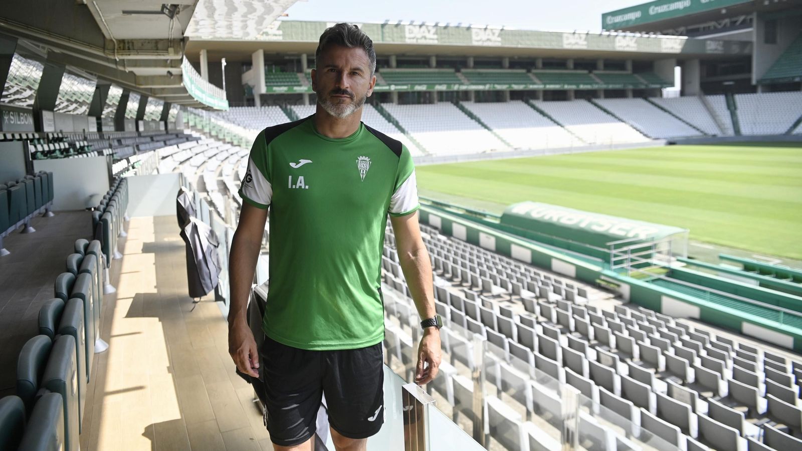 Iván Ania, en el palco de El Arcángel.