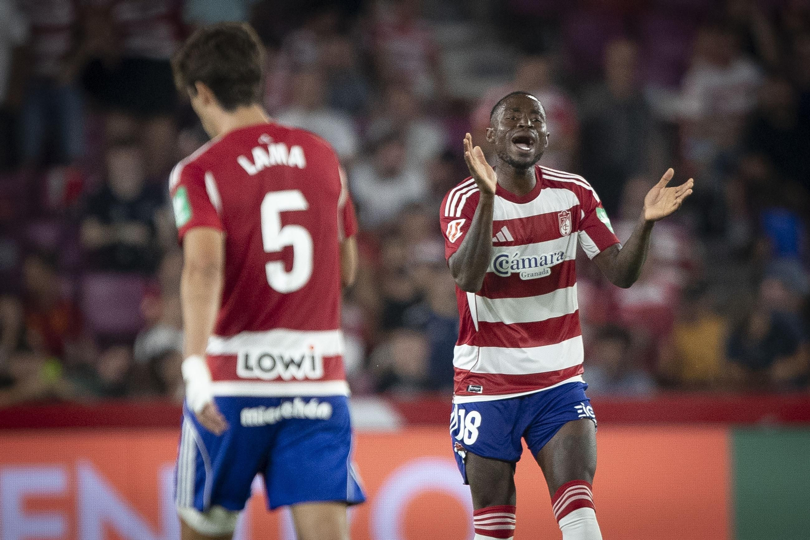 Martin Hongla anotó el primer gol del Granada CF en la presente temporada.