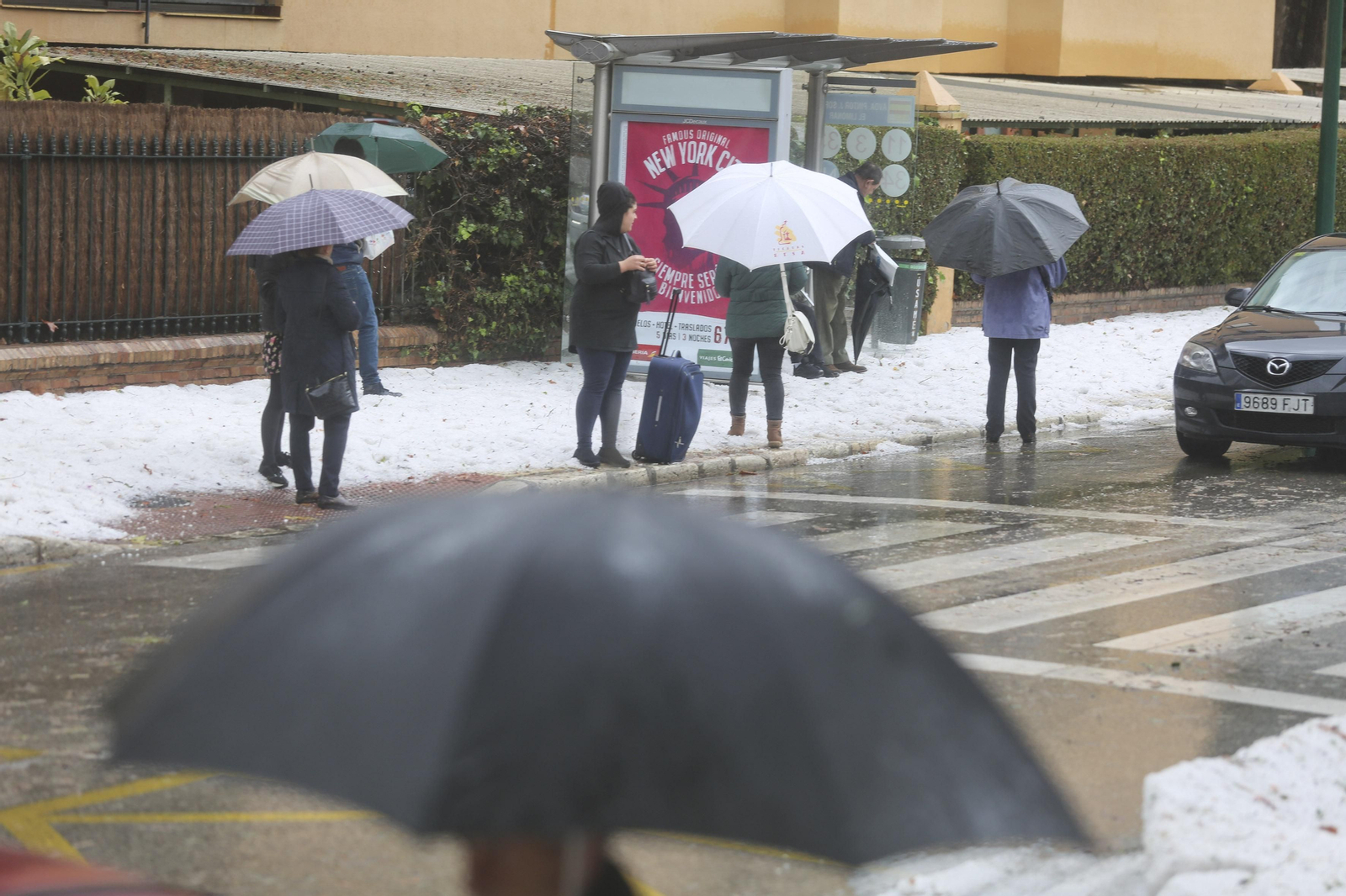 Fotos de la fuerte granizada registrada en Málaga