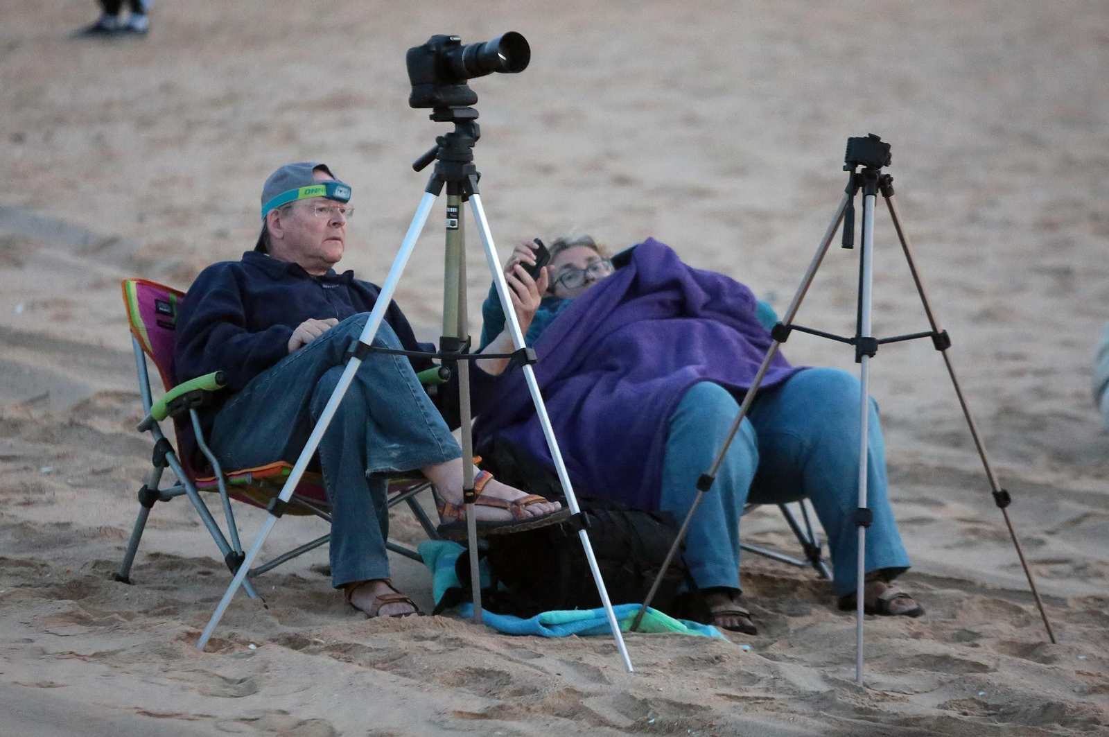 Imágenes del ambiente para ver el lanzamiento del cohete Miura 1