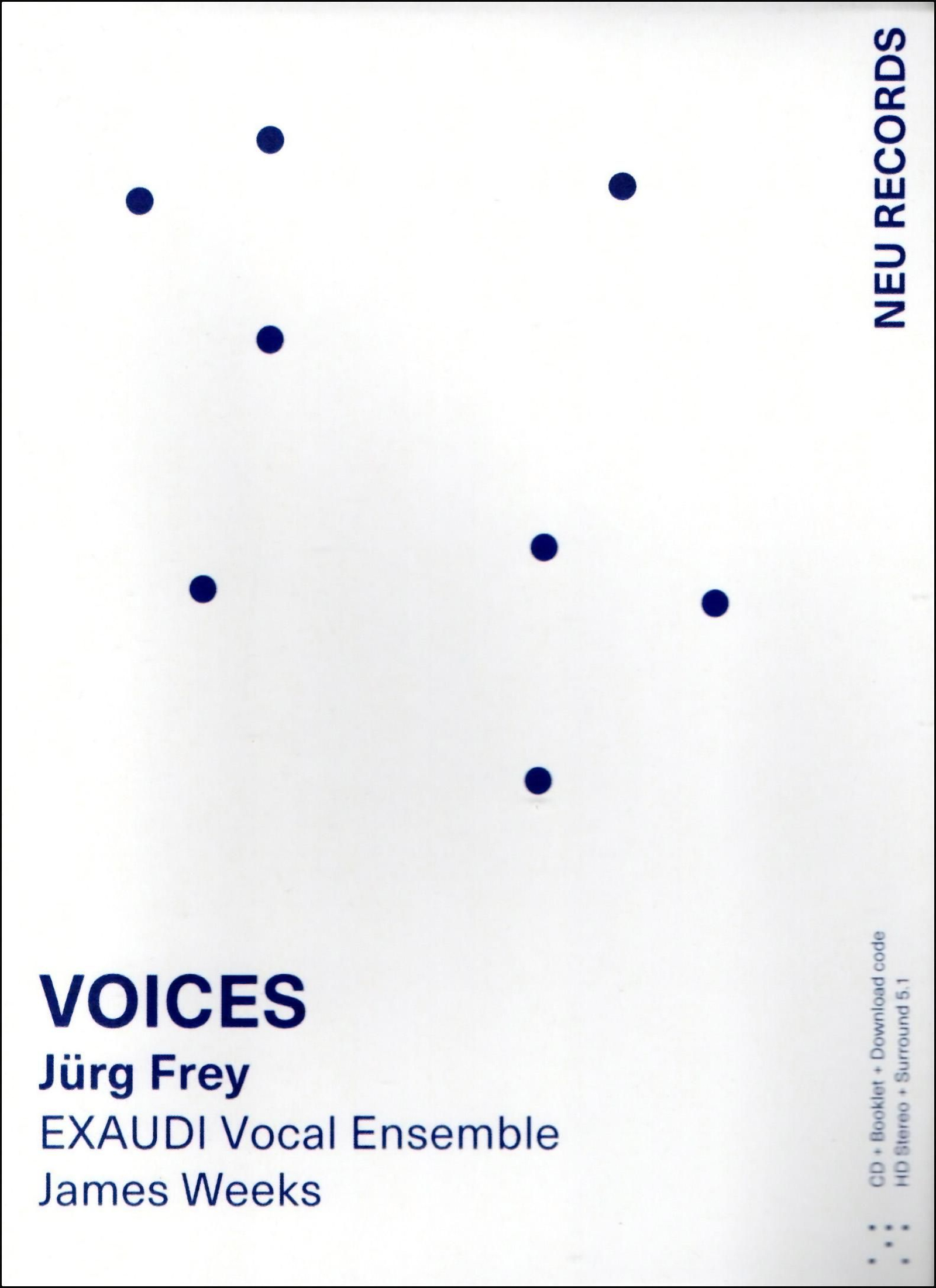 Jürg frey. Voices - Exaudi Vocal Ensemble [Neu Records]
