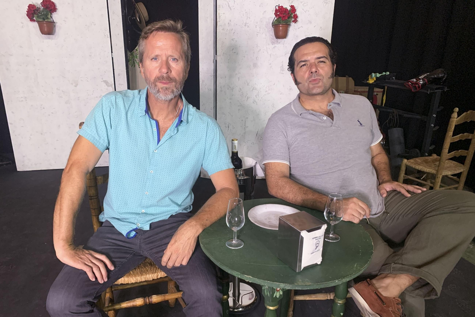 'Los Compadres' durante un ensayo en Sevilla