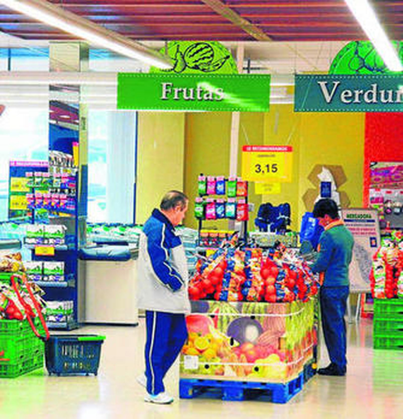 Interior de un supermercado de Mercadona.