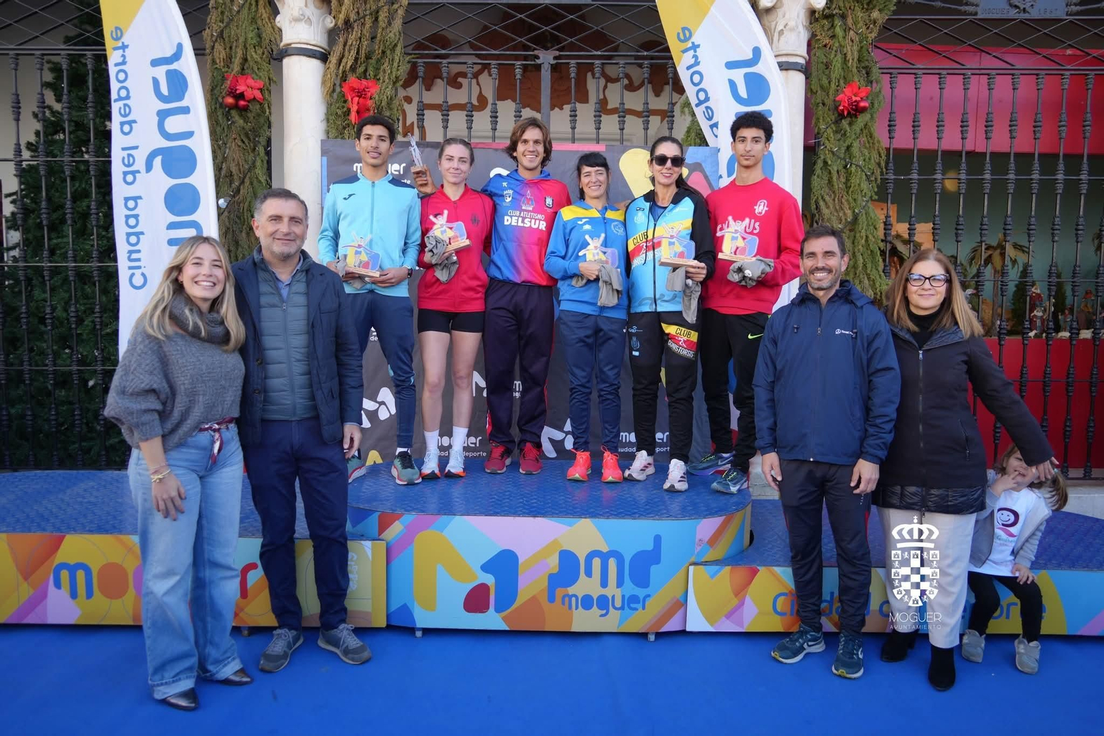 Podio de la prueba en Moguer.