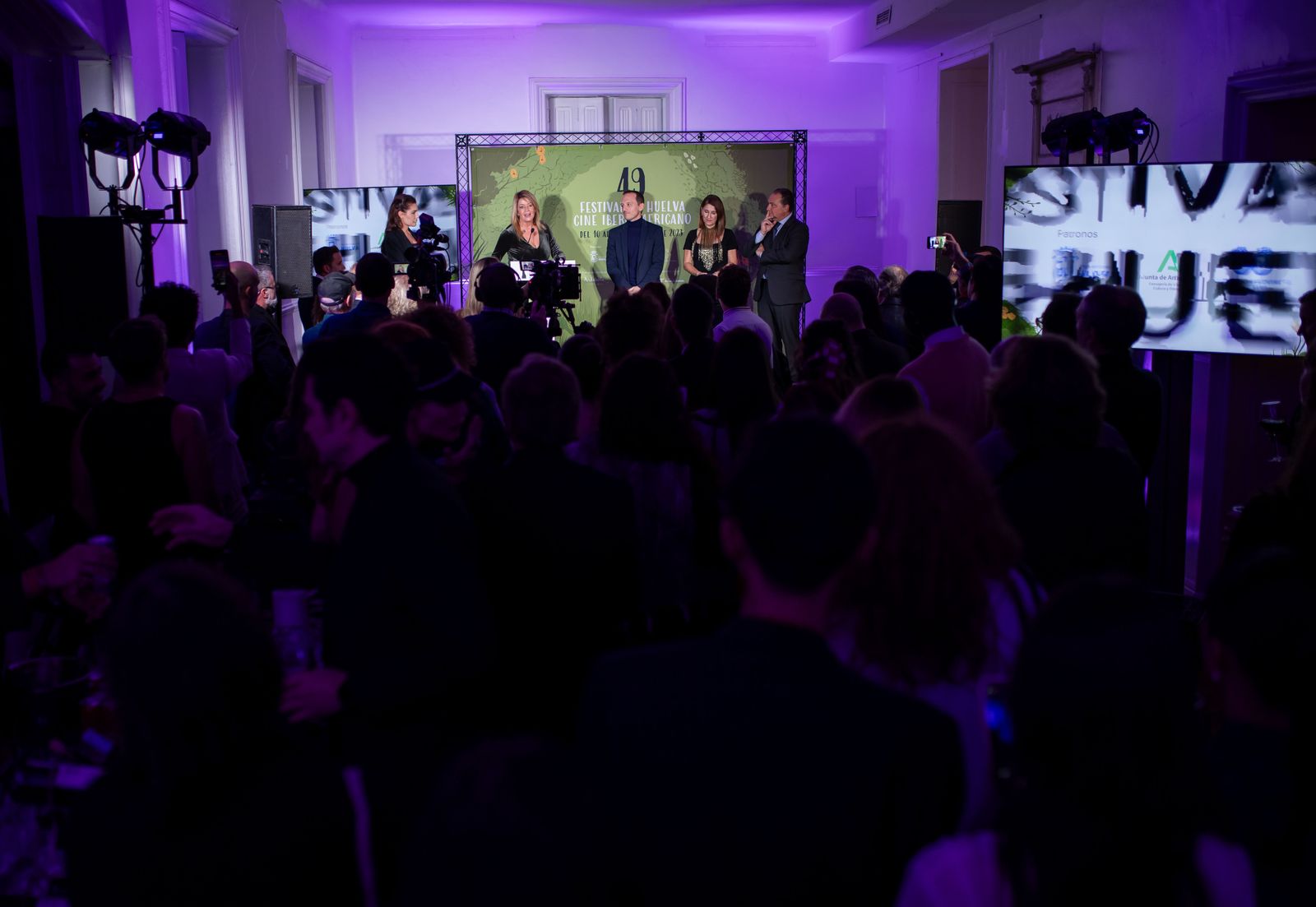 Imágenes de la presentación en Madrid del Festival de Huelva de Cine Iberoamericano