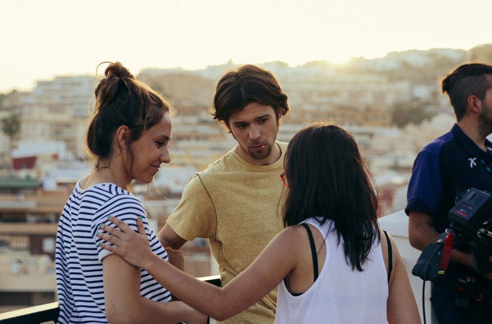 Un momento del rodaje de 'Los amores cobardes', que ha tenido lugar íntegramente en Málaga.