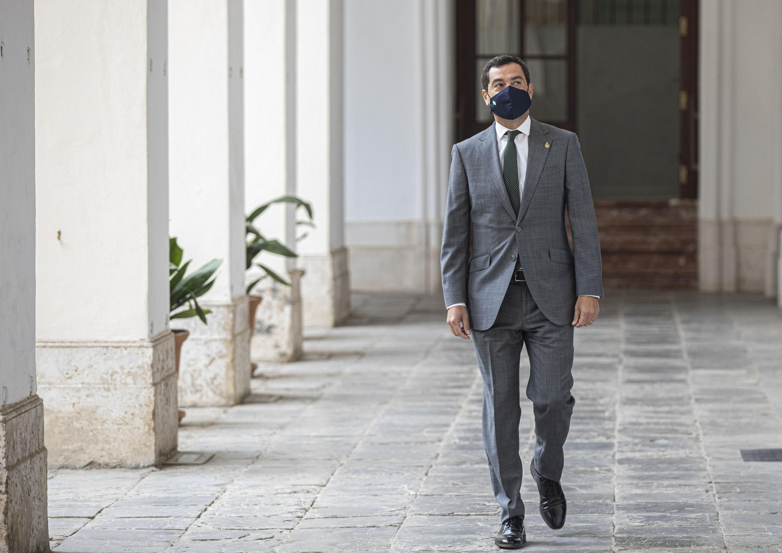 Juanma Moreno, ayer en San Telmo.