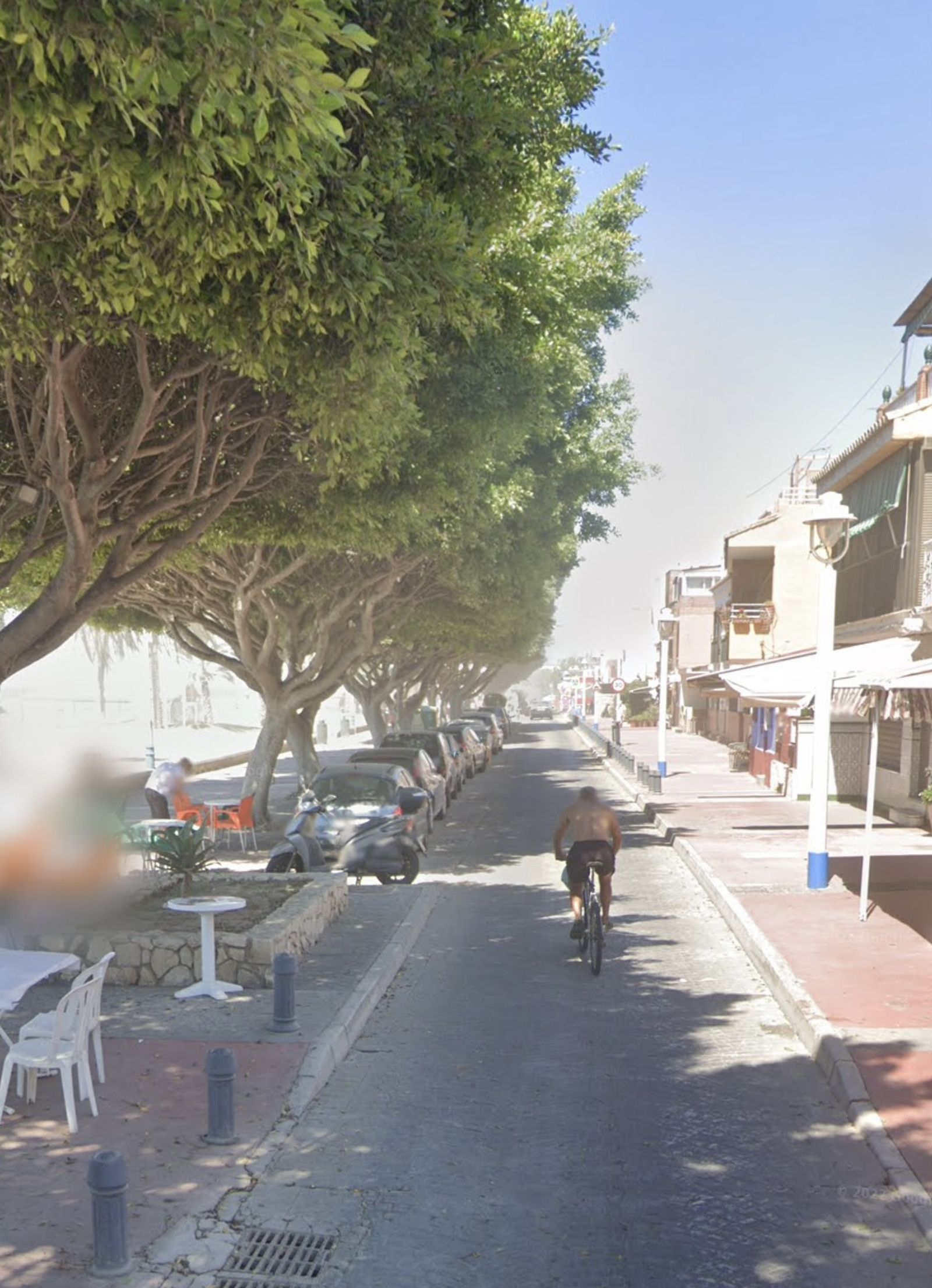 Calle en El Palo donde tuvo lugar el altercado.