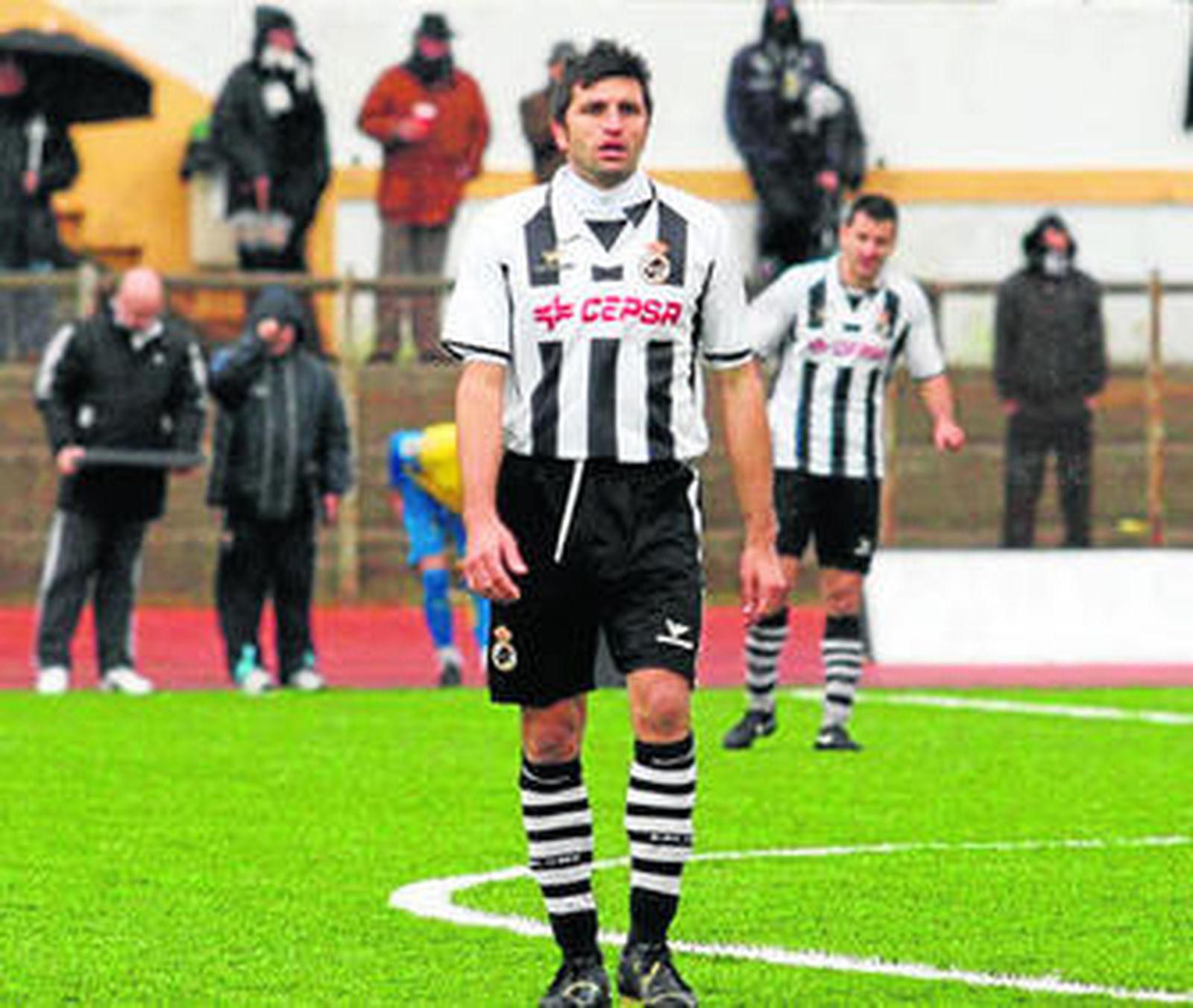 Alberto Merino, al término de un partido en el Municipal.