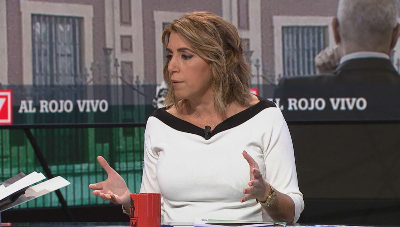 Susana Díaz, durante la entrevista en LaSexta.