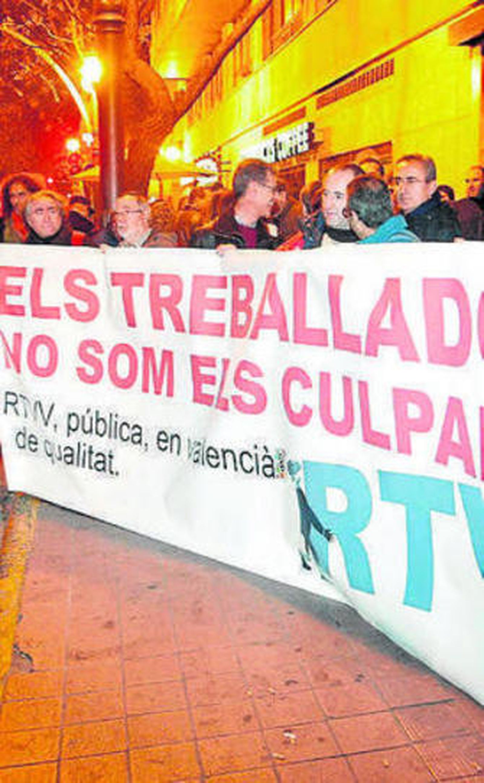 La protesta de los trabajadores.