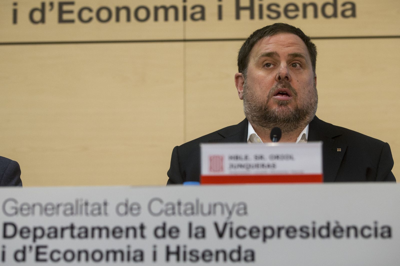 Junqueras en un acto público en Cataluña