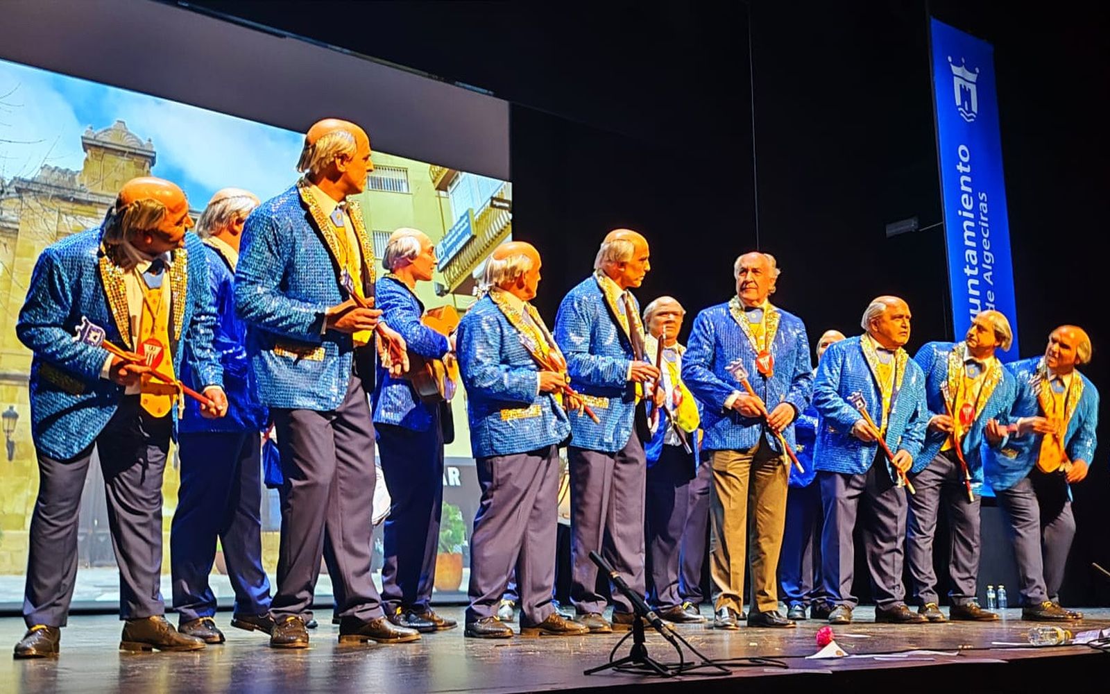 Landaluce, con la chirigota 'Aquí mando'.