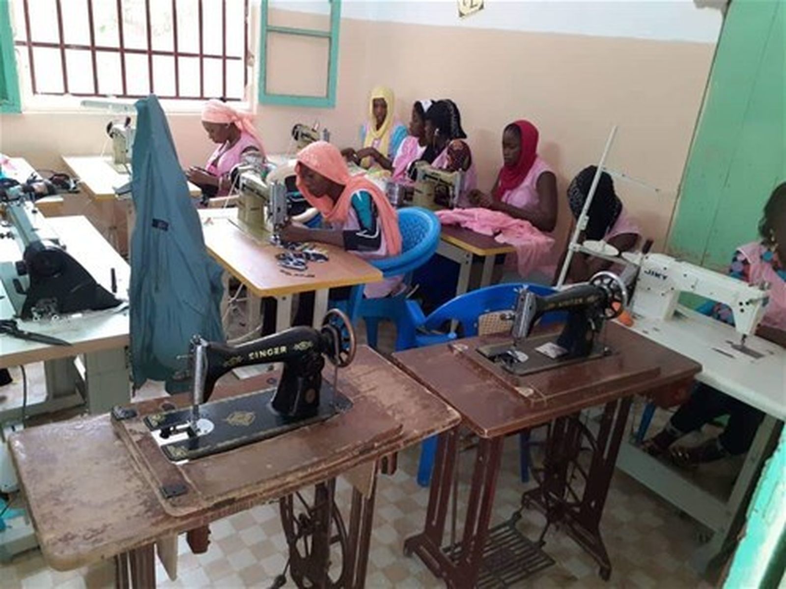 Taller de costura en Senegal.