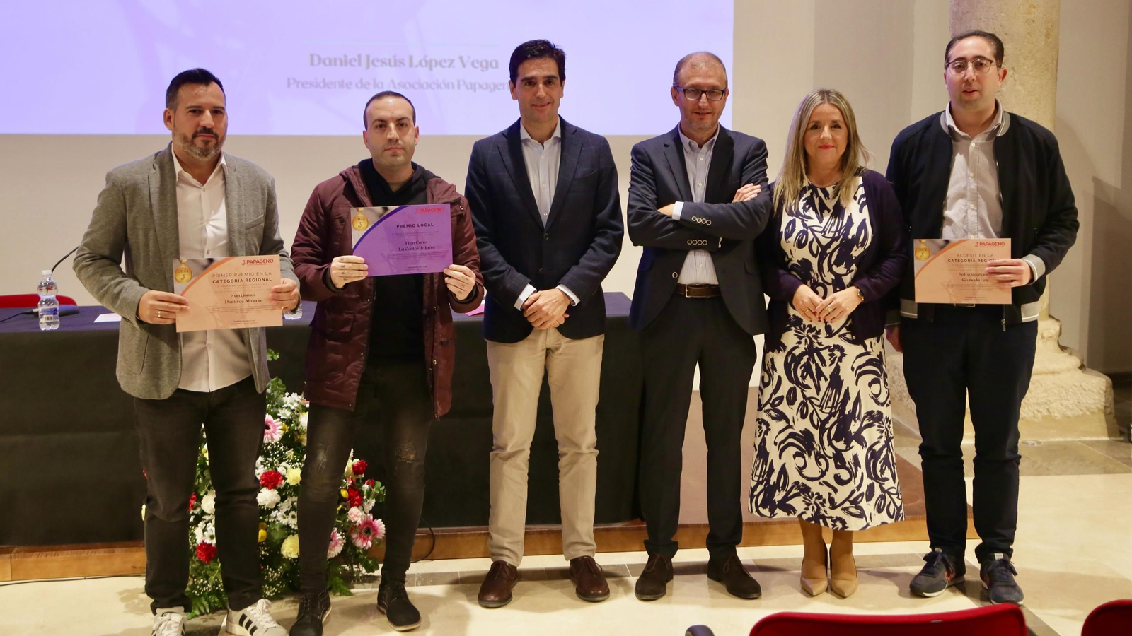 Los periodistas y profesionales de la comunicación premiados en esta edición.