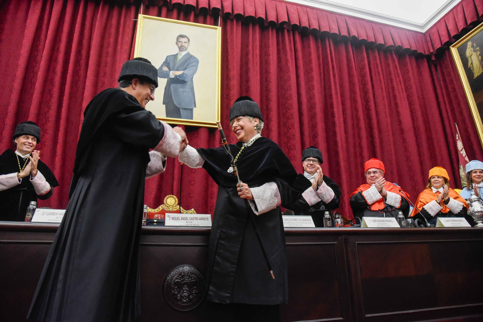 Acto de investidura de la nueva rectora de la US, Carmen Vargas