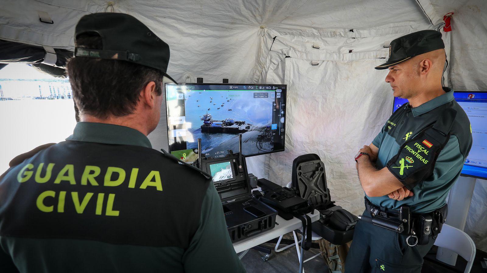 Imágenes del dispositivo en Bajo de Guía de la Guardia Civil