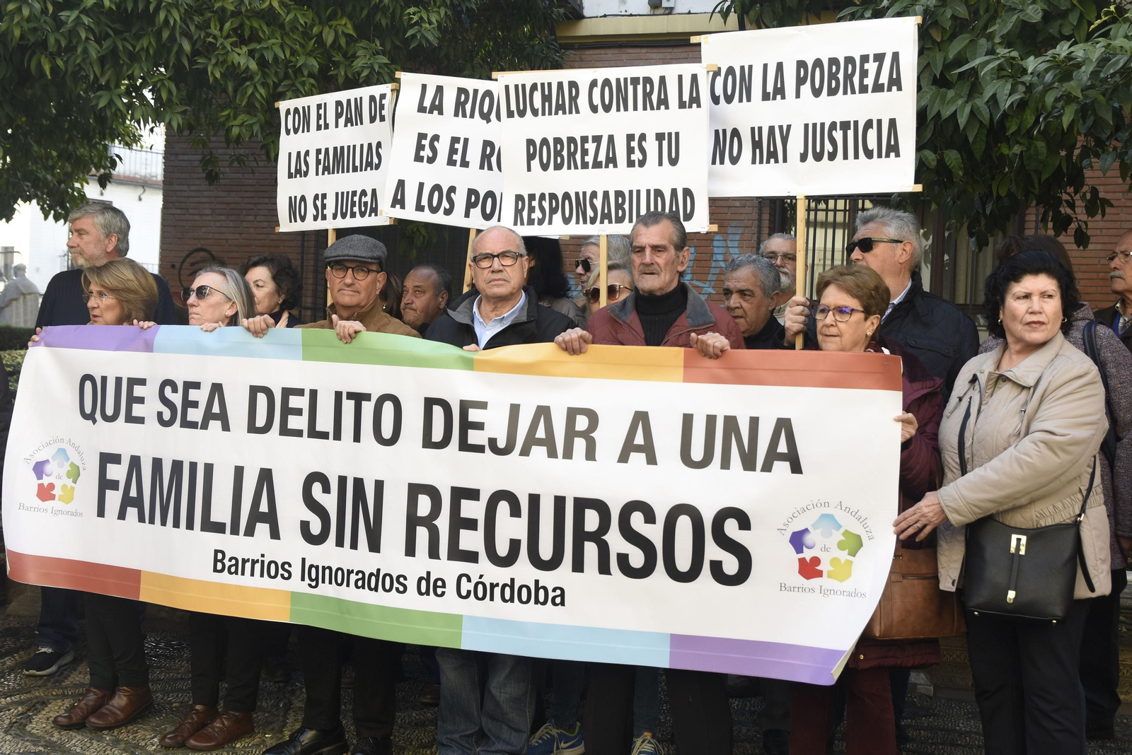 Una protesta en Córdoba en defensa de las rentas mínimas.