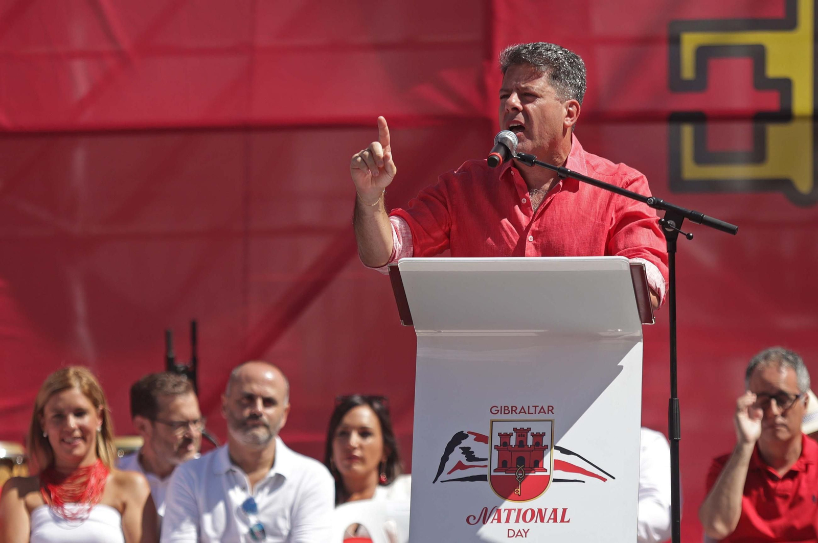 Fabián Picardo en su discurso durante el National Day 2025 en Gibraltar