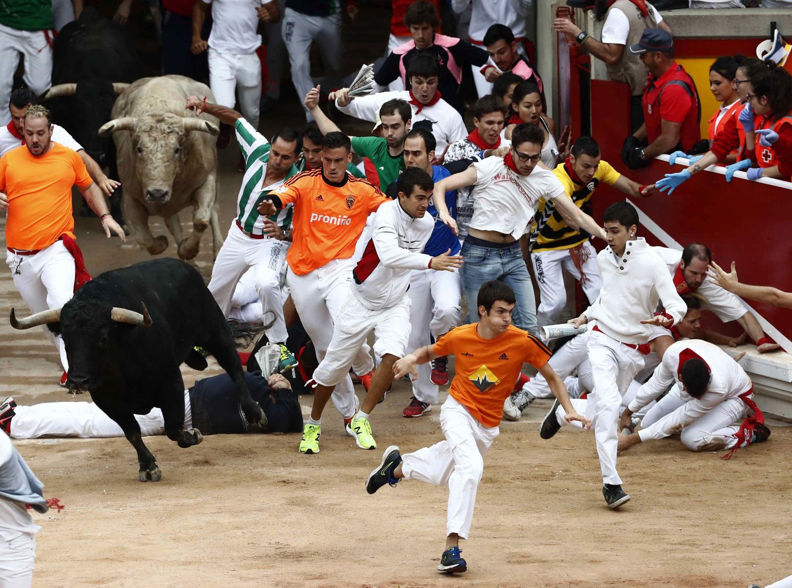 Las imágenes del encierro de los toros de Jandilla