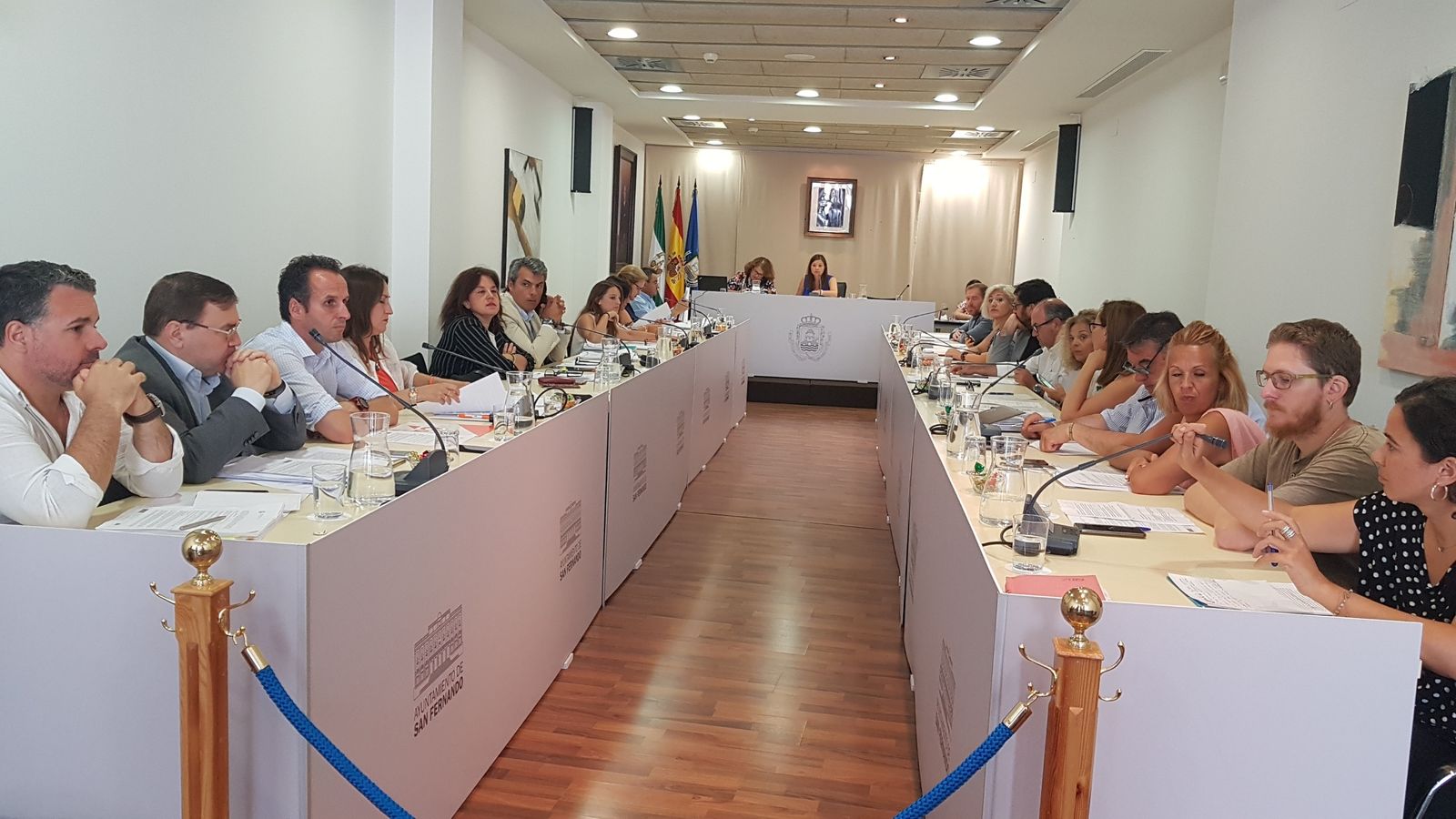 Un momento del pleno celebrado esta mañana en San Fernando.