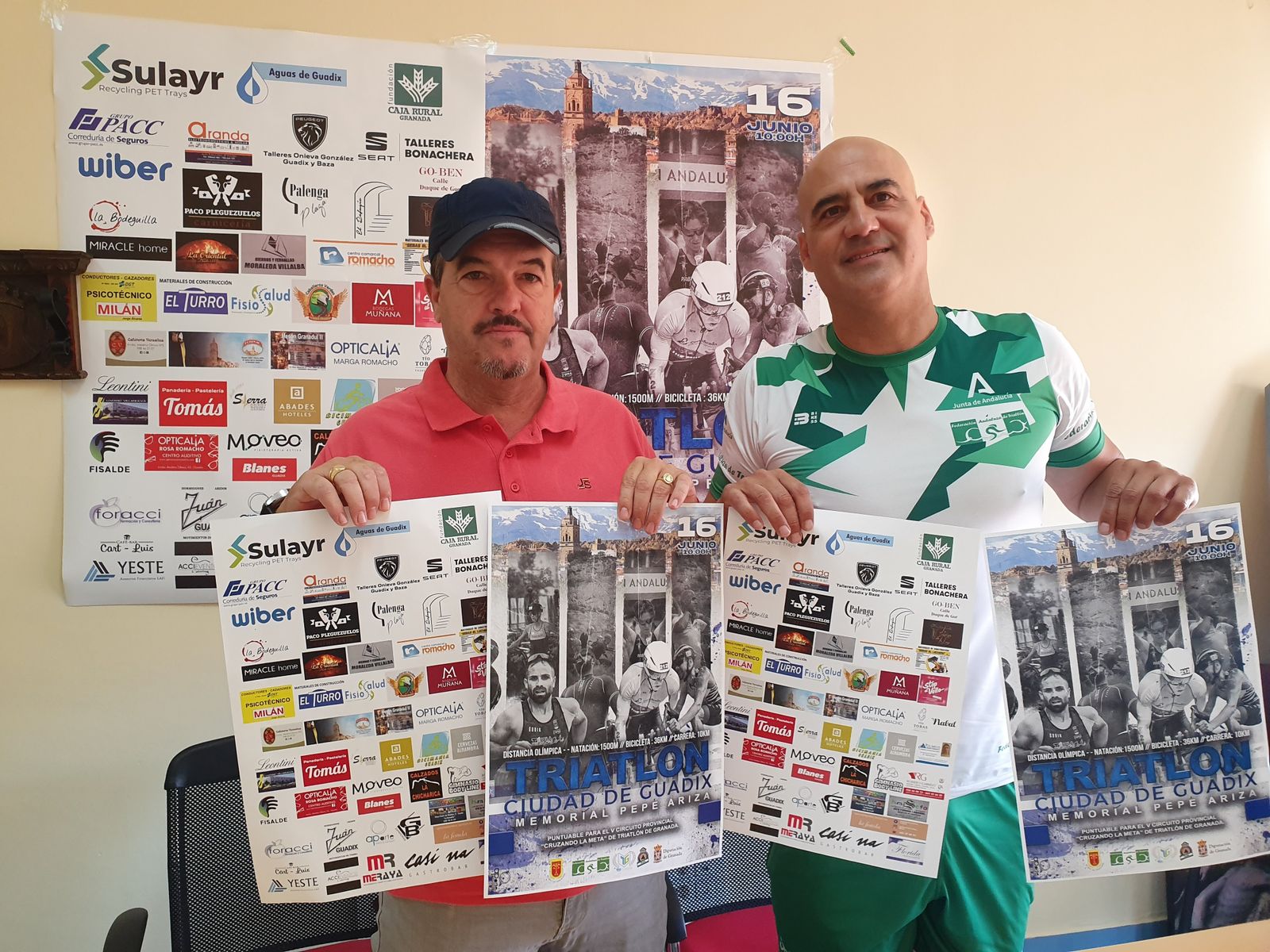 Momento de la presentación del Triatlón Ciudad de Guadix.