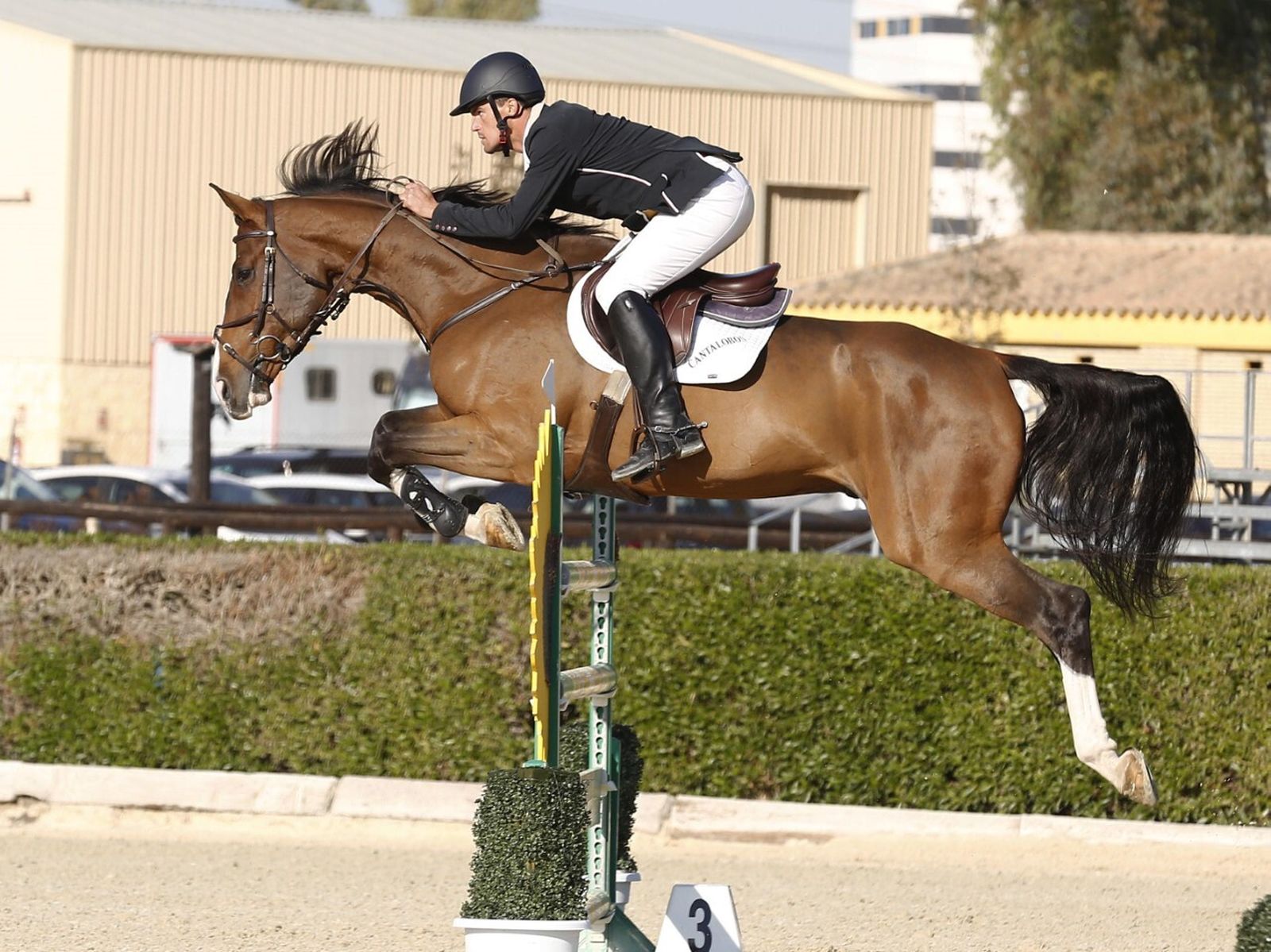 Borja Bidón, en plena competición.
