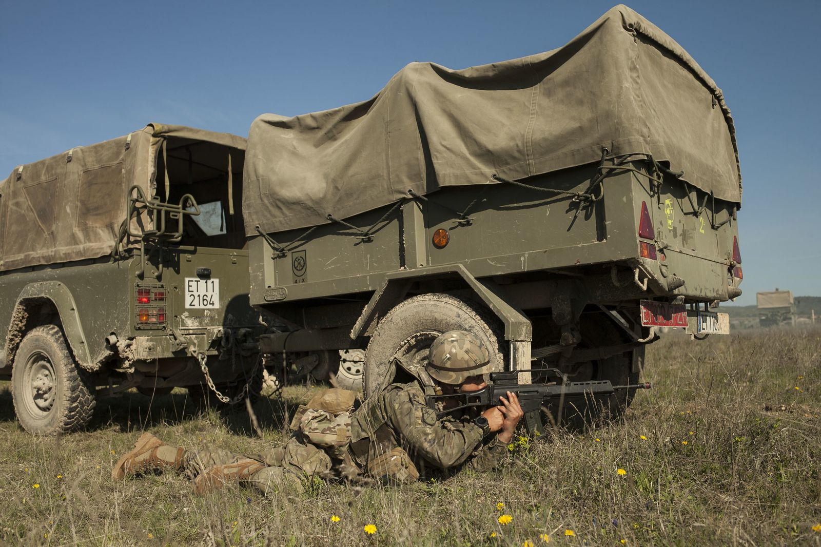 De maniobras con la Legión
