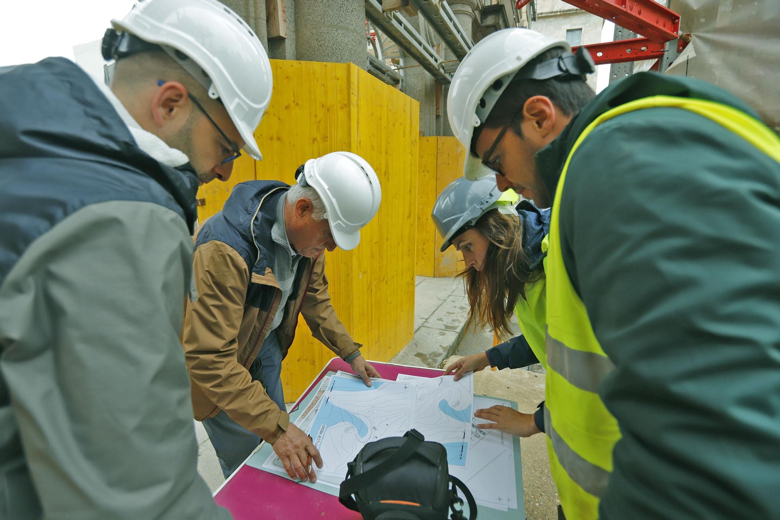 Imágenes de los restos arqueológicos hallados en el solar del antiguo edificio de Hacienda