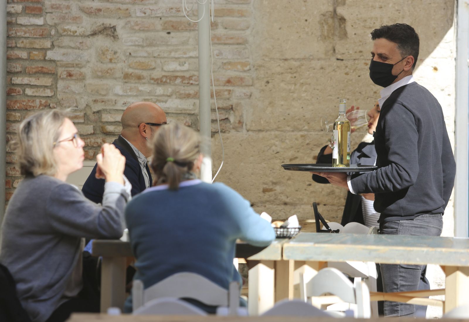 La terraza de un bar de Málaga.