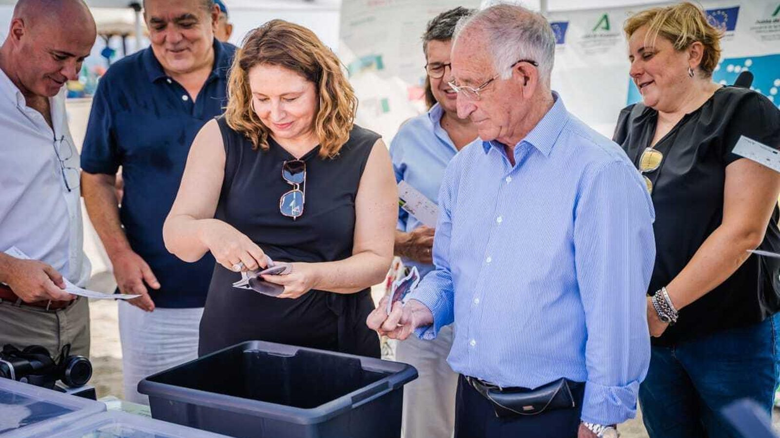 Crespo, junto a Amat.