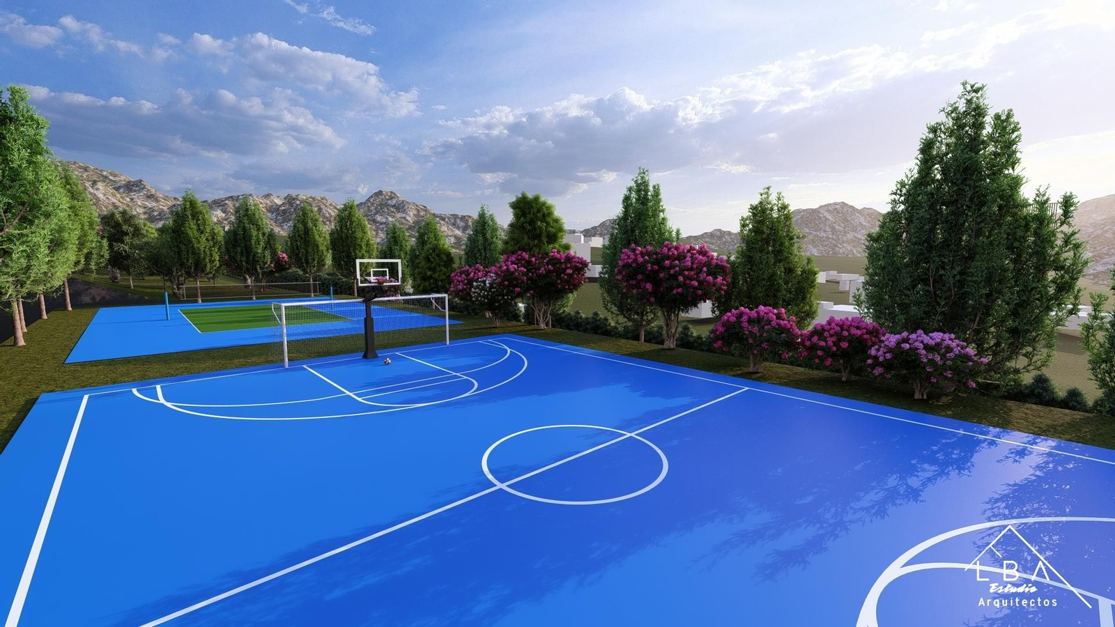 Bocetos digitales del futuro Eco Active Resort de Jaén.