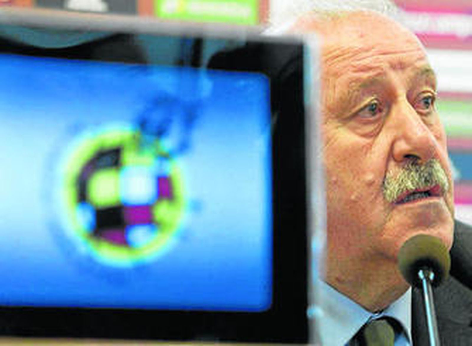 Vicente del Bosque, ayer en Málaga.