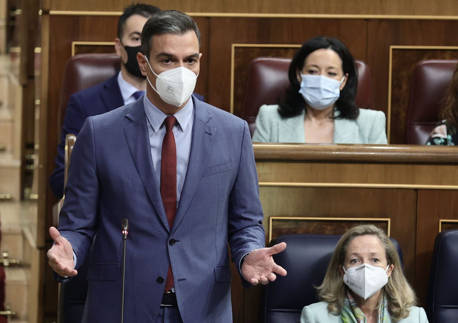 Pedro Sánchez interviene en el Congreso.