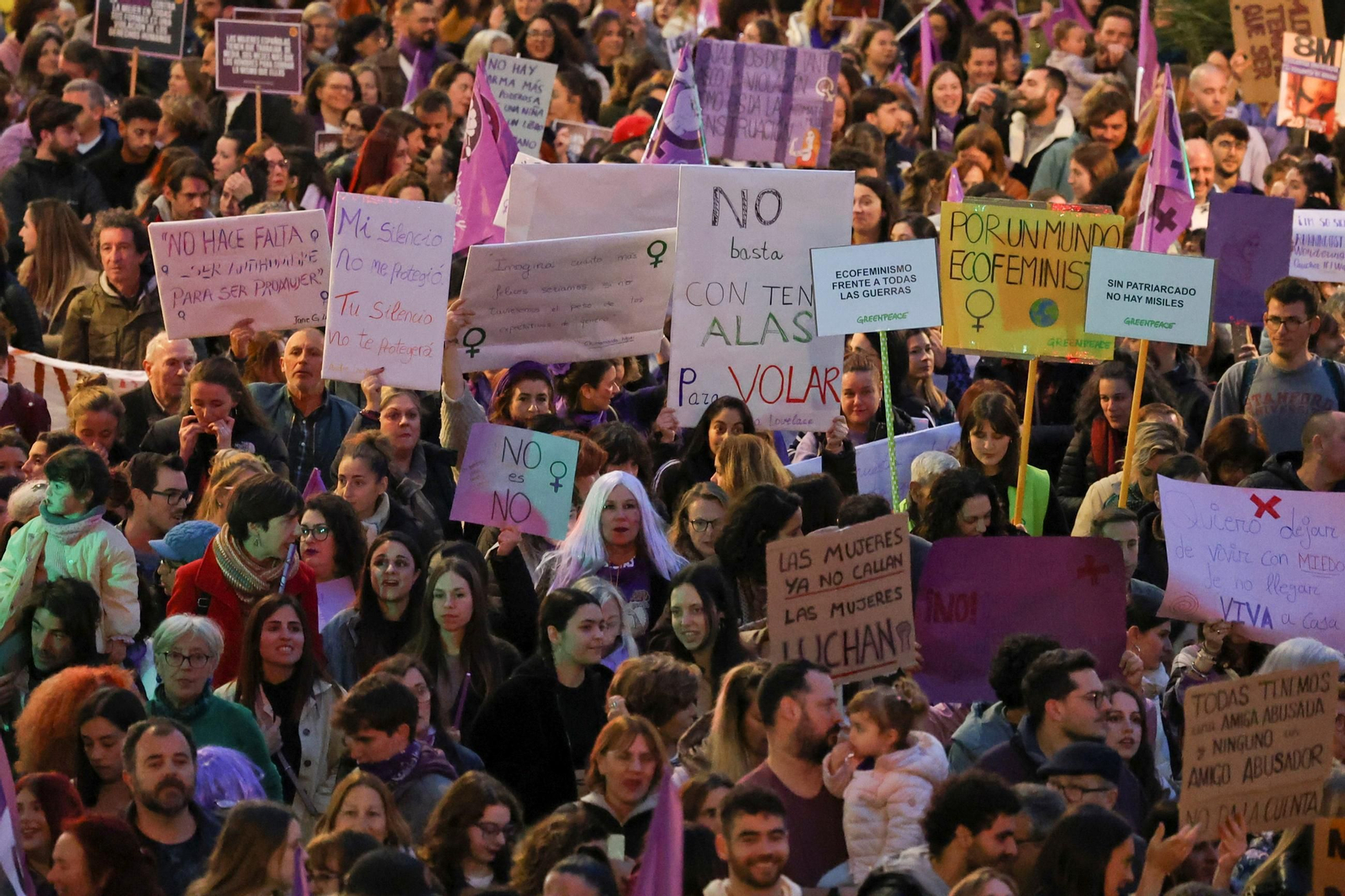 Manifestación del 8M en Málaga.