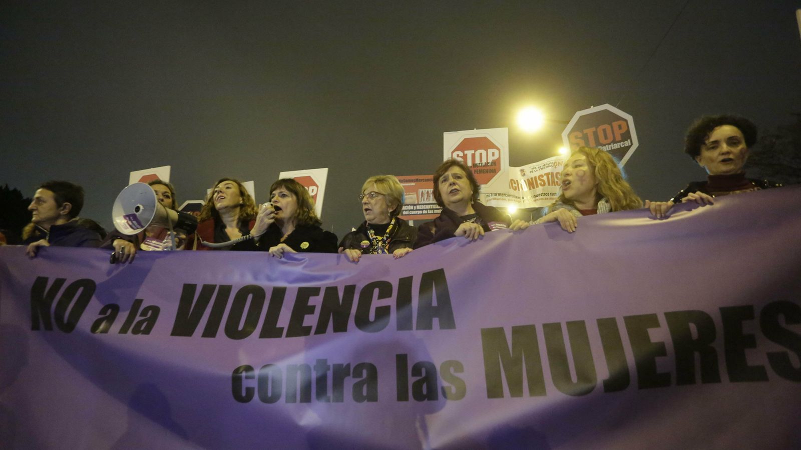 Manifestación feminista contra la violencia de género.