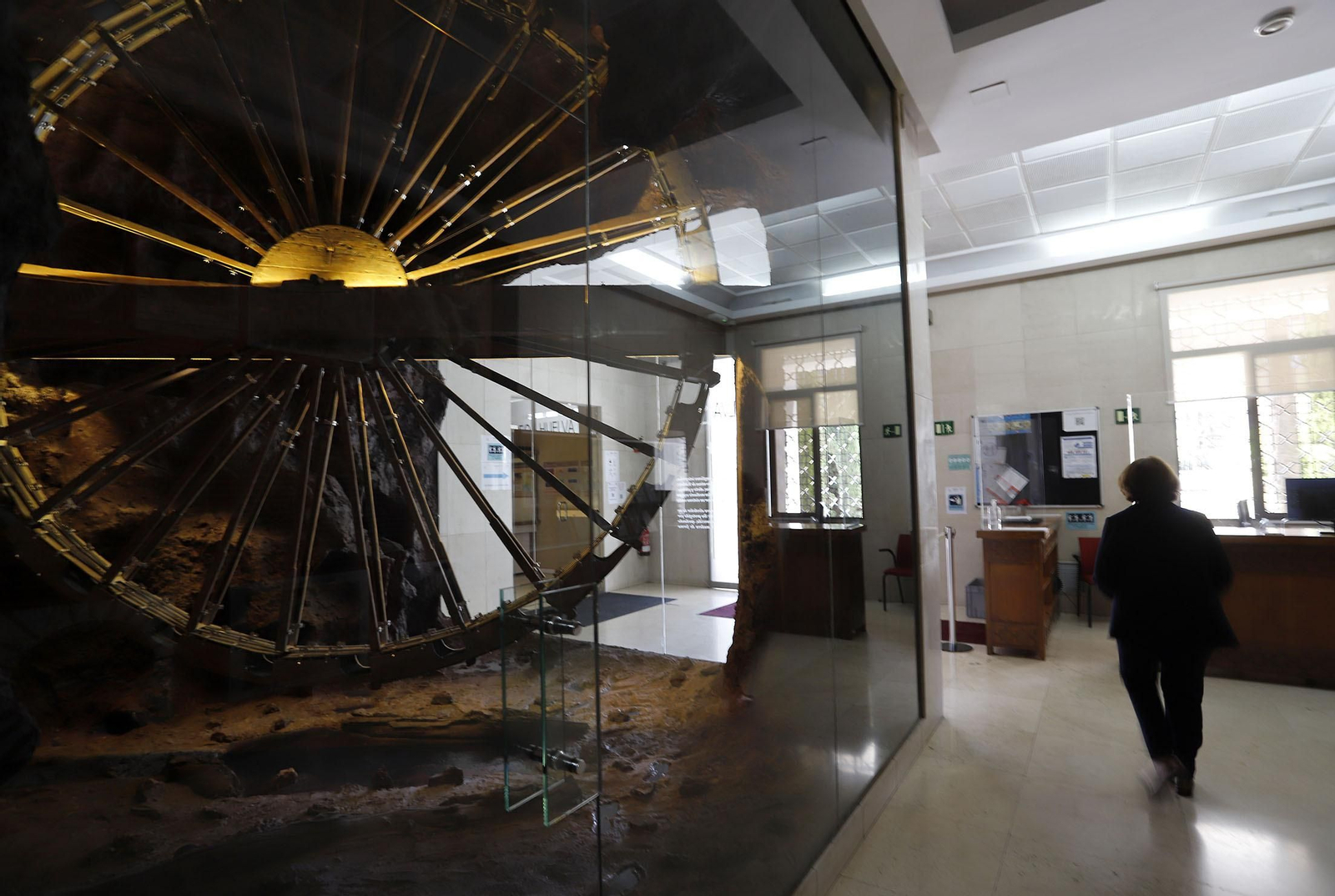 La noria romana en el Museo de Huelva.