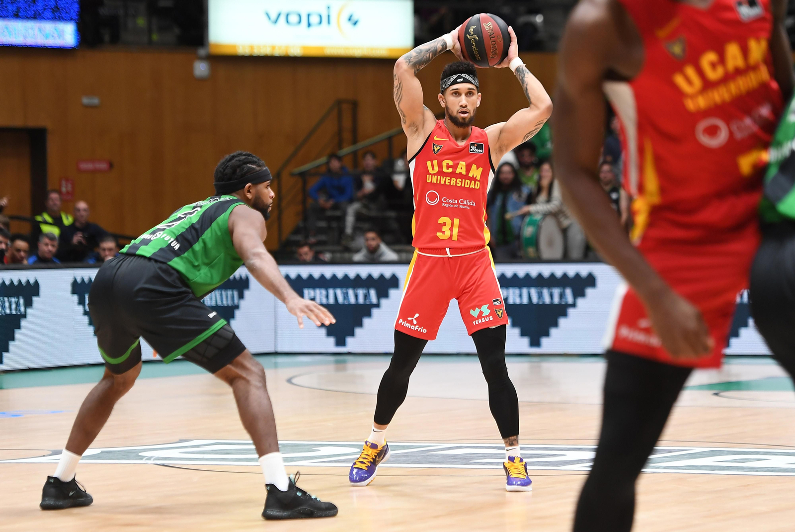 Askia Booker, en el partido en el Olímpic de Badalona.