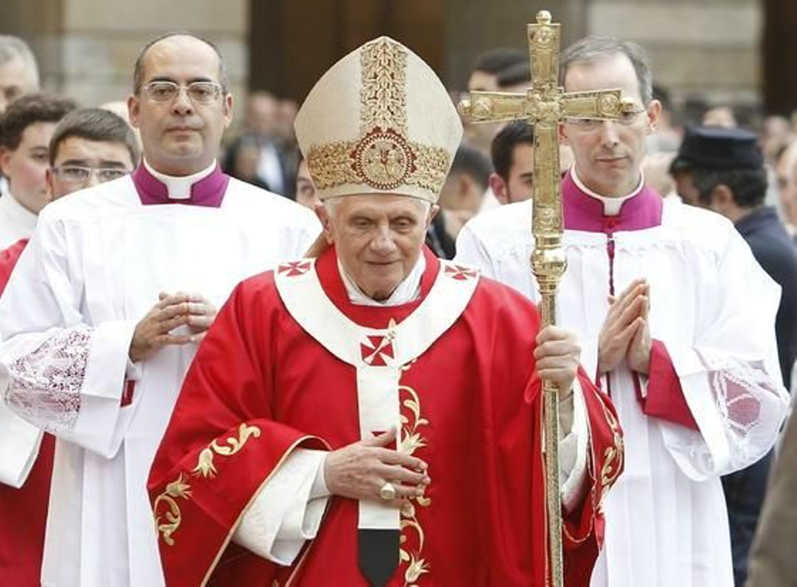 Ratzinger visita Santiago en su segunda visita a España como Pontífice. / EFE